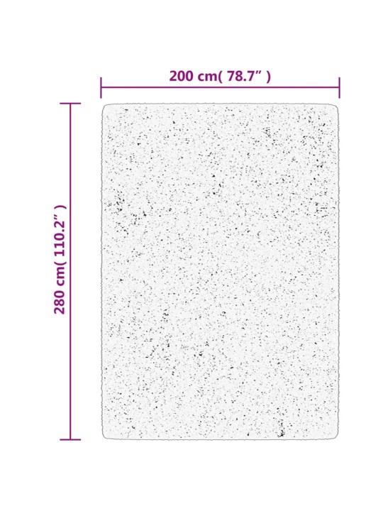 Koberec HUARTE krátký vlas měkký a pratelný modrý 200x280 cm