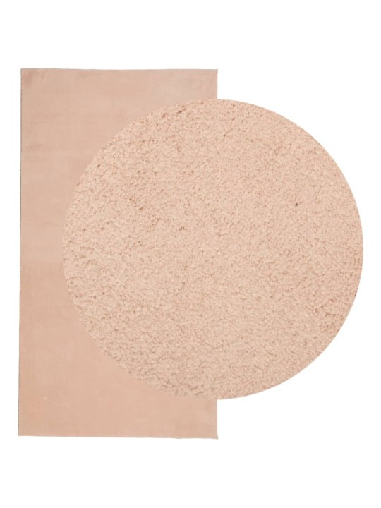 Koberec HUARTE krátký vlas měkký a pratelný blush 80x150 cm