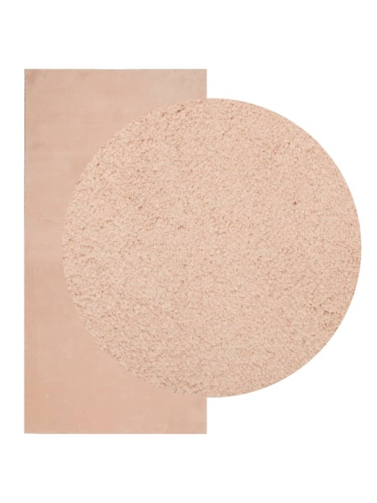 Koberec HUARTE krátký vlas měkký a pratelný blush 100x200 cm