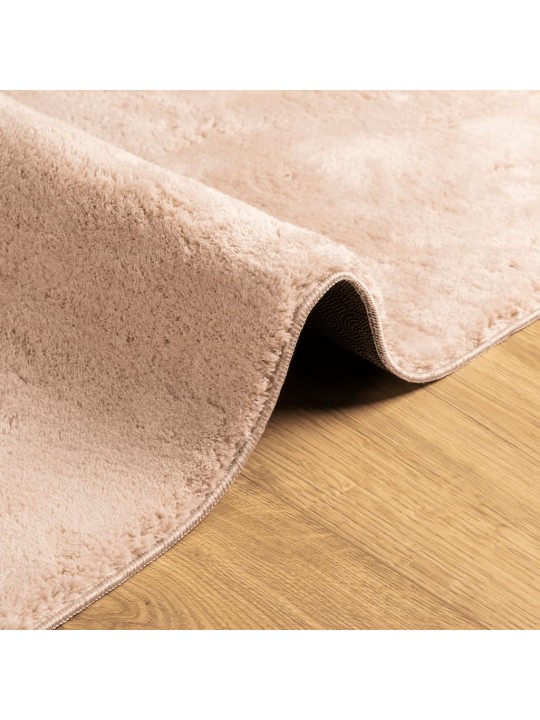 Koberec HUARTE krátký vlas měkký a pratelný blush 100x200 cm