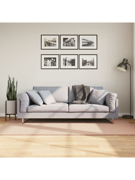 Koberec HUARTE krátký vlas měkký a pratelný blush 100x200 cm
