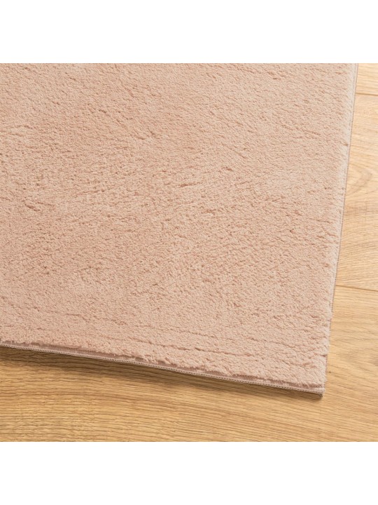Koberec HUARTE krátký vlas měkký a pratelný blush 200x200 cm