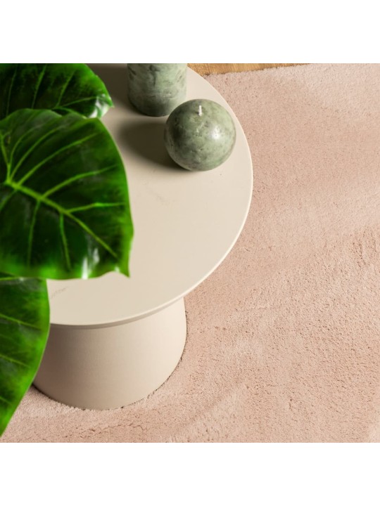 Koberec HUARTE krátký vlas měkký a pratelný blush 200x200 cm