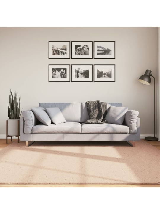 Koberec HUARTE krátký vlas měkký a pratelný blush 200x200 cm
