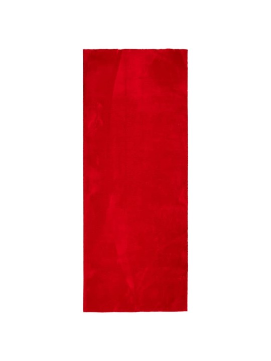 Koberec HUARTE krátký vlas měkký a pratelný červený 80x200 cm