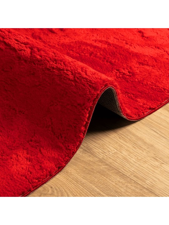 Koberec HUARTE krátký vlas měkký a pratelný červený 80x200 cm