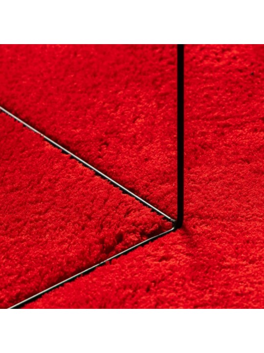 Koberec HUARTE krátký vlas měkký a pratelný červený 80x250 cm