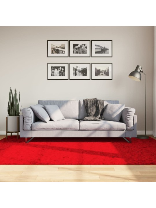 Koberec HUARTE krátký vlas měkký a pratelný červený 160x230 cm
