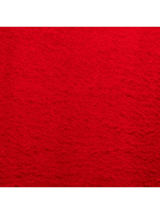 Koberec huarte krátký vlas měkký a pratelný červený 200x200 cm