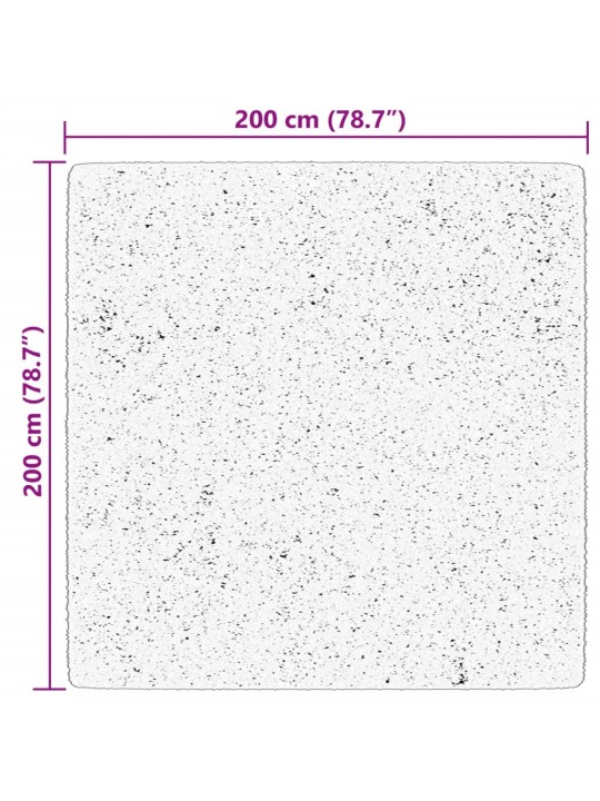 Koberec huarte krátký vlas měkký a pratelný červený 200x200 cm