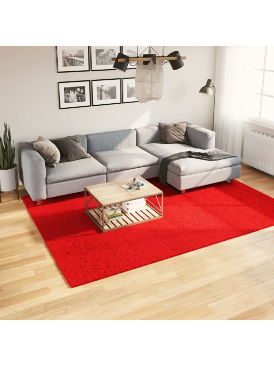 Koberec HUARTE krátký vlas měkký a pratelný červený 200x280 cm