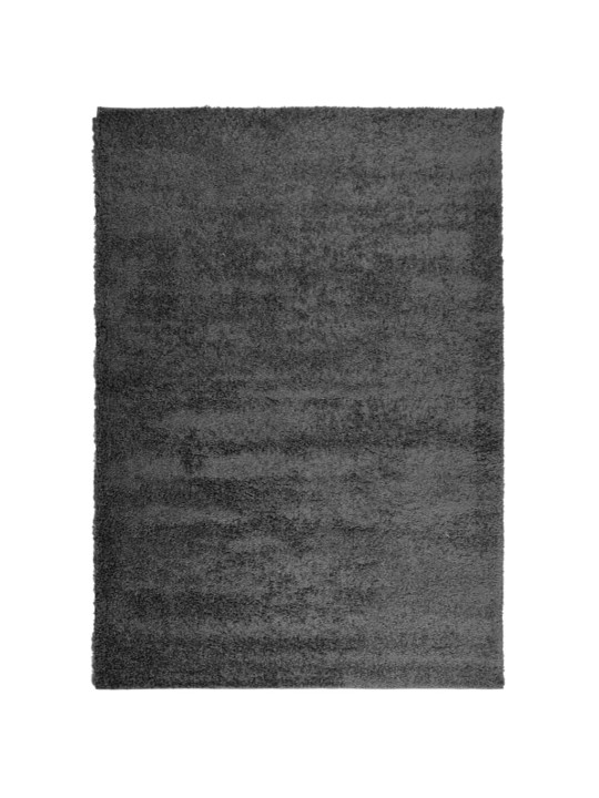 Koberec PAMPLONA s vysokým vlasem moderní antracitový 120x170cm