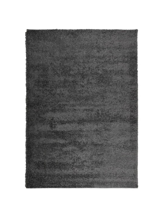 Koberec PAMPLONA s vysokým vlasem moderní antracitový 160x230cm