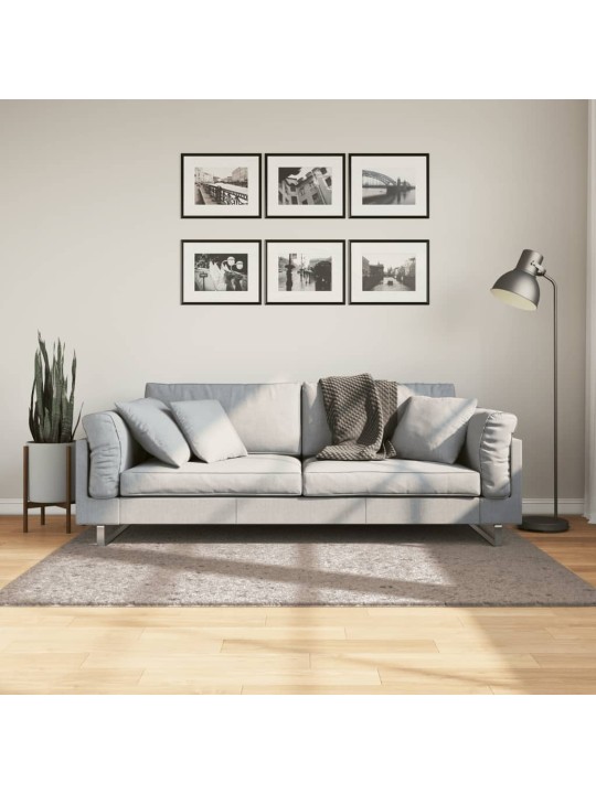 Koberec PAMPLONA s vysokým vlasem moderní béžový 120 x 170 cm