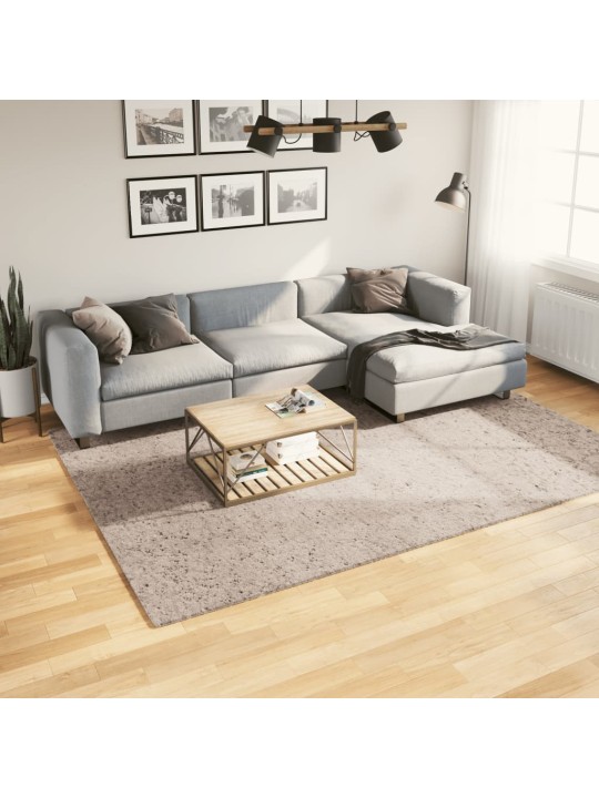 Koberec PAMPLONA s vysokým vlasem moderní béžový 200 x 280 cm