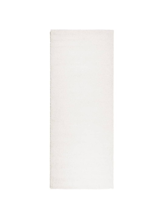 Koberec pamplona s vysokým vlasem moderní krémový 80 x 200 cm