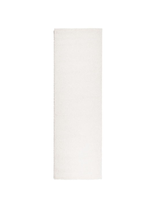 Koberec PAMPLONA s vysokým vlasem moderní krémový 80 x 250 cm