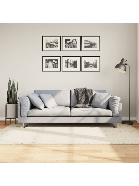 Koberec PAMPLONA s vysokým vlasem moderní krémový 140 x 200 cm