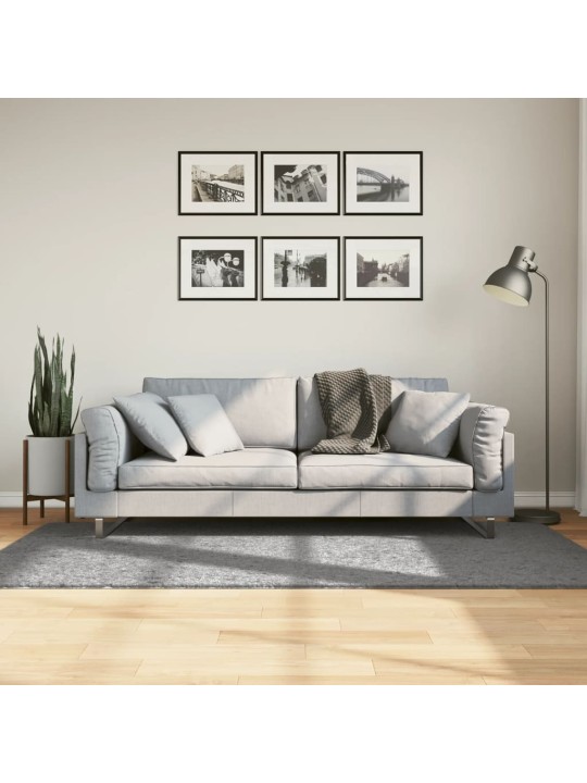 Koberec pamplona s vysokým vlasem moderní šedý 100 x 200 cm