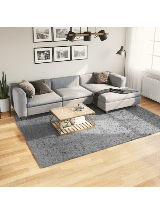 Koberec PAMPLONA s vysokým vlasem moderní šedý 200 x 280 cm