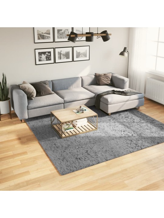 Koberec pamplona s vysokým vlasem moderní šedý 240 x 240 cm