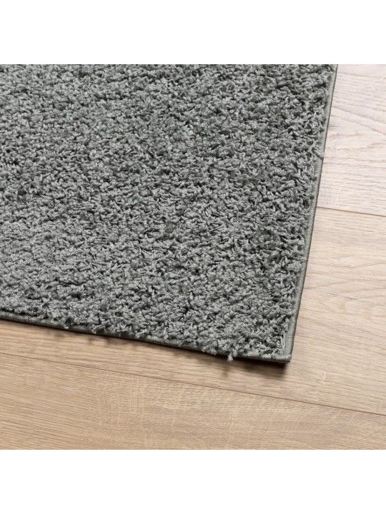 Koberec PAMPLONA s vysokým vlasem moderní zelený 80 x 250 cm