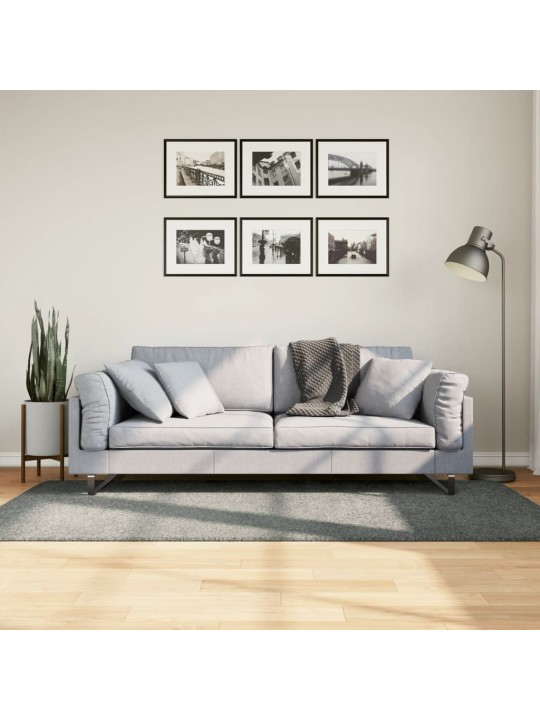 Koberec PAMPLONA s vysokým vlasem moderní zelený 100 x 200 cm