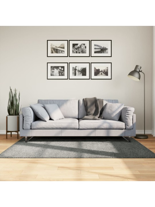 Koberec PAMPLONA s vysokým vlasem moderní zelený 120 x 170 cm