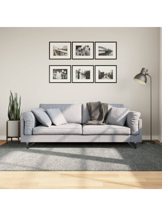 Koberec PAMPLONA s vysokým vlasem moderní zelený 160 x 230 cm