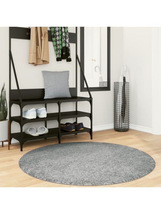 Koberec PAMPLONA s vysokým vlasem moderní zelený Ø 120 cm