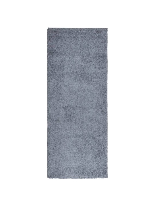Koberec PAMPLONA s vysokým vlasem moderní modrý 80 x 200 cm