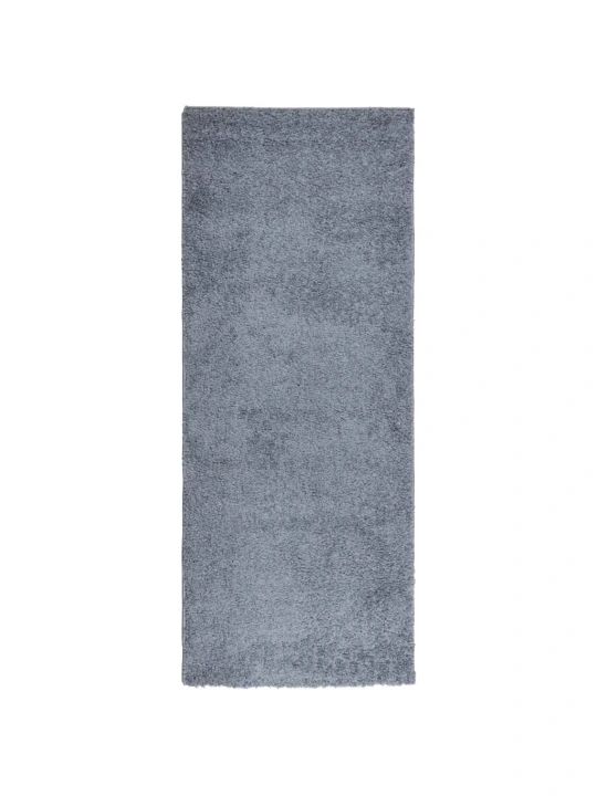Koberec PAMPLONA s vysokým vlasem moderní modrý 80 x 200 cm