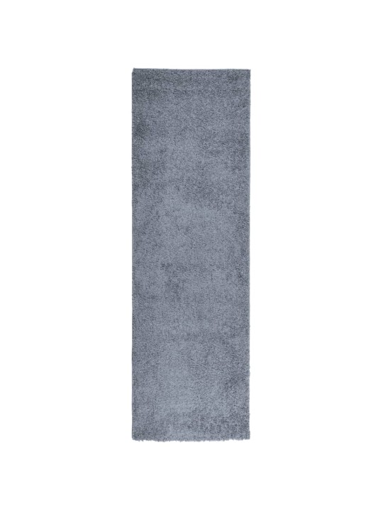 Koberec PAMPLONA s vysokým vlasem moderní modrý 80 x 250 cm