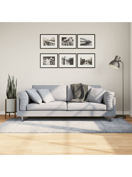 Koberec PAMPLONA s vysokým vlasem moderní modrý 100 x 200 cm