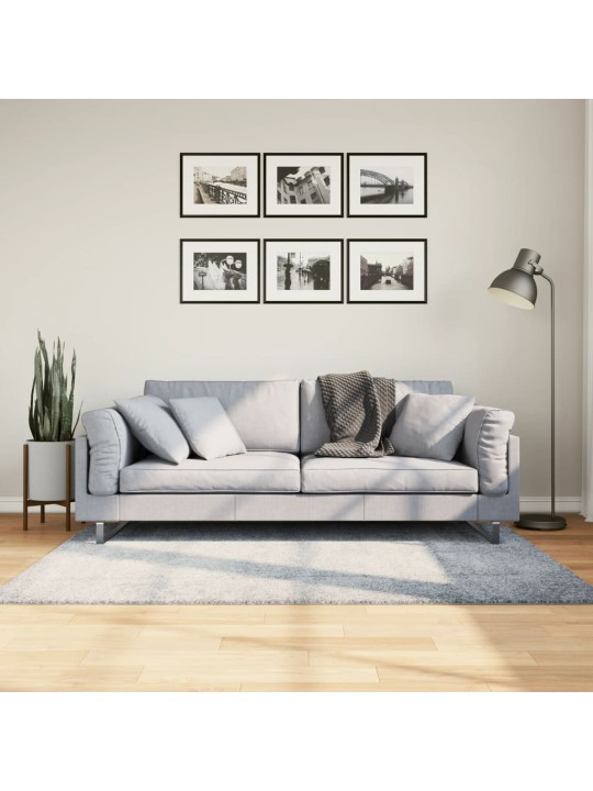 Koberec PAMPLONA s vysokým vlasem moderní modrý 120 x 170 cm