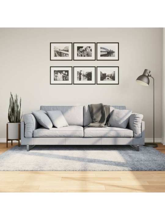 Koberec PAMPLONA s vysokým vlasem moderní modrý 140 x 200 cm