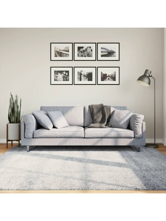 Koberec PAMPLONA s vysokým vlasem moderní modrý 200 x 200 cm