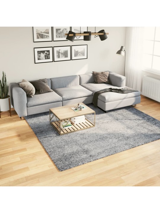 Koberec PAMPLONA s vysokým vlasem moderní modrý 240 x 240 cm