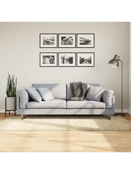 Koberec PAMPLONA s vysokým vlasem moderní zlatý 100 x 200 cm