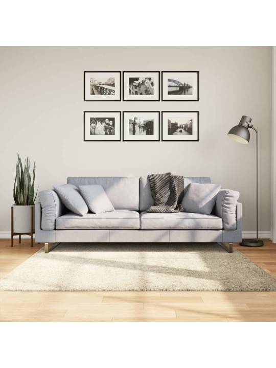 Koberec pamplona s vysokým vlasem moderní zlatý 160 x 160 cm