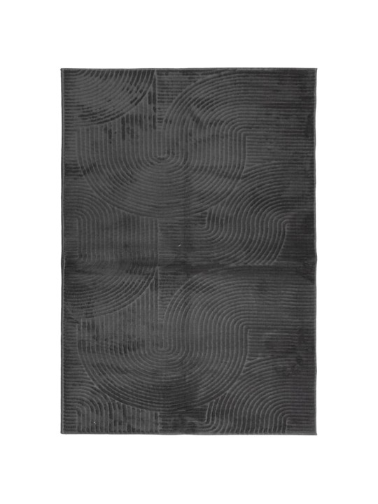 Koberec iza krátký vlas skandinávský vzhled antracit 140x200 cm