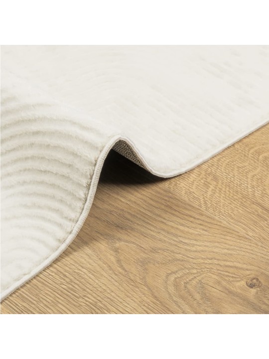 Koberec iza krátký vlas skandinávský vzhled krémový 100x200 cm