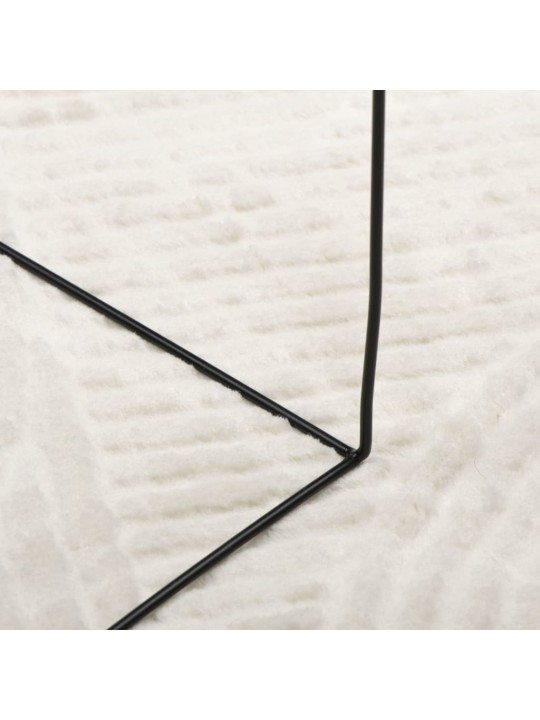Koberec iza krátký vlas skandinávský vzhled krémový 100x200 cm