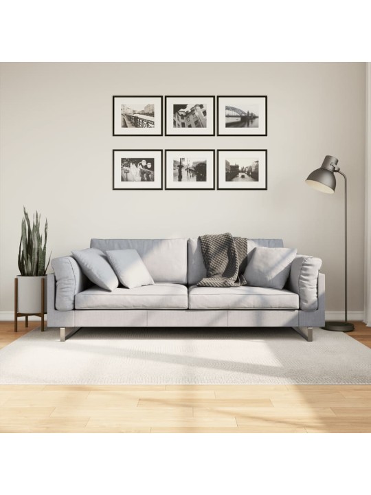 Koberec iza krátký vlas skandinávský vzhled krémový 140x200 cm