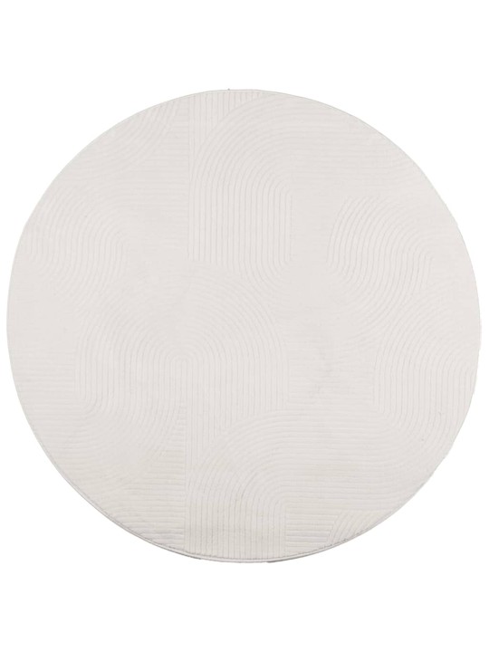 Koberec iza krátký vlas skandinávský vzhled krémový ø 80 cm