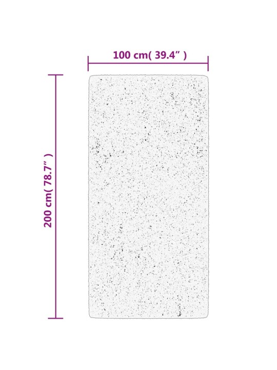 Koberec iza krátký vlas skandinávský vzhled šedý 100 x 200 cm