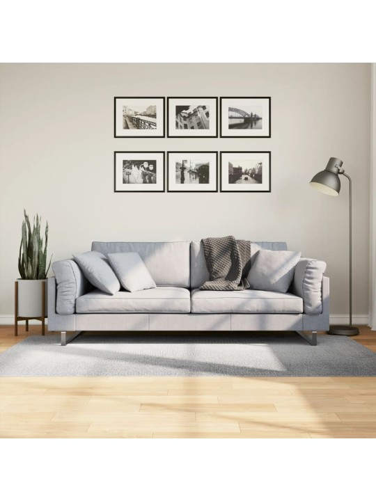 Koberec iza krátký vlas skandinávský vzhled šedý 100 x 200 cm