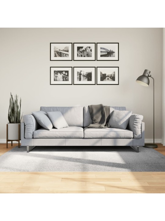 Koberec iza krátký vlas skandinávský vzhled šedý 140 x 200 cm