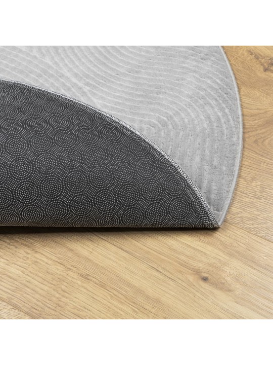 Koberec iza krátký vlas skandinávský vzhled šedý ø 120 cm