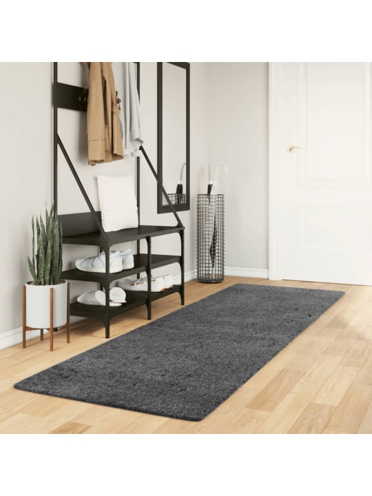 Koberec oviedo krátký vlas antracitový 80 x 250 cm